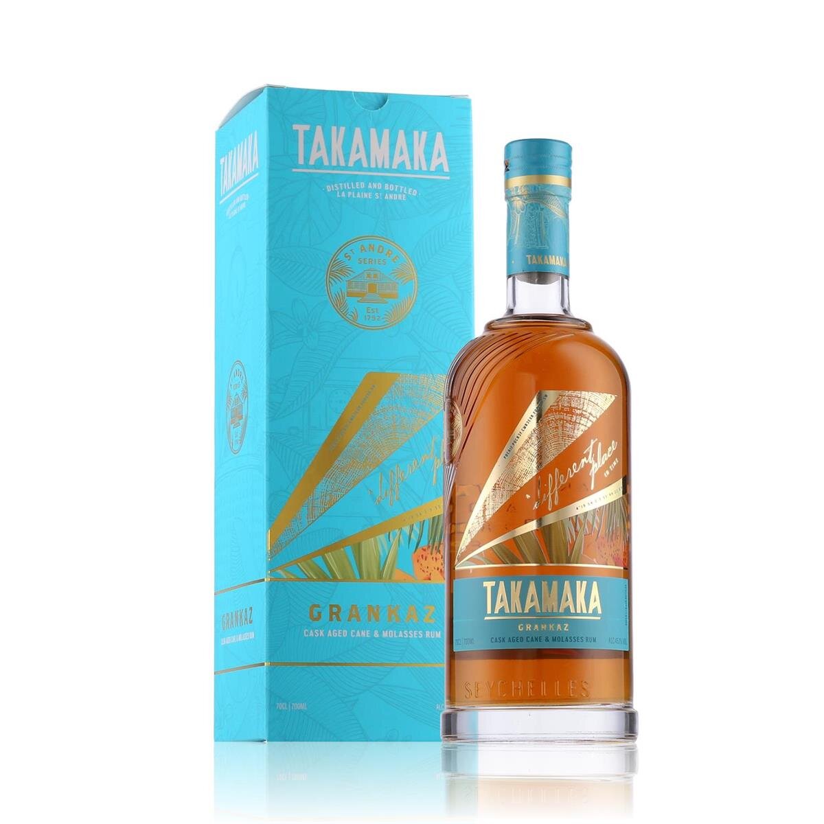 St. 51,99 Rum Vol. Geschenkbox, 45,1% Takamaka 0,7l in Andre Grankaz