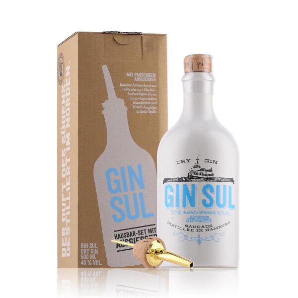 Gin Sul Dry Gin 43% Vol. 0,5l in Geschenkbox mit Schweppes Indian Ton