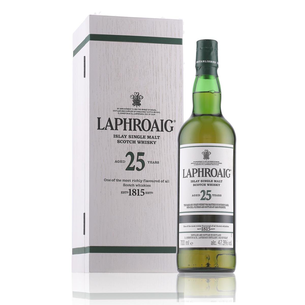 0,7l Vol. 25 Years 44 Laphroaig aus in Geschenkbox Holz, Whisky 47,3%