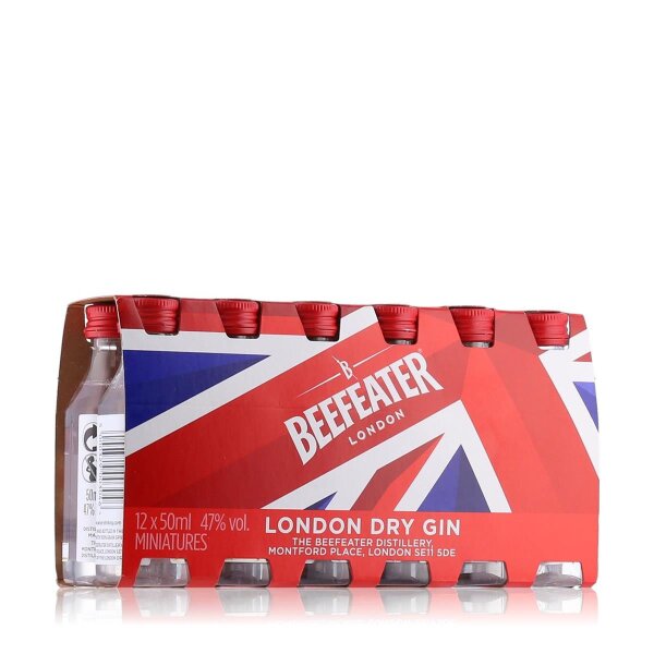 Beefeater 47% € Miniaturen Gin Dry London 12x0,05l, Vol. 22,99