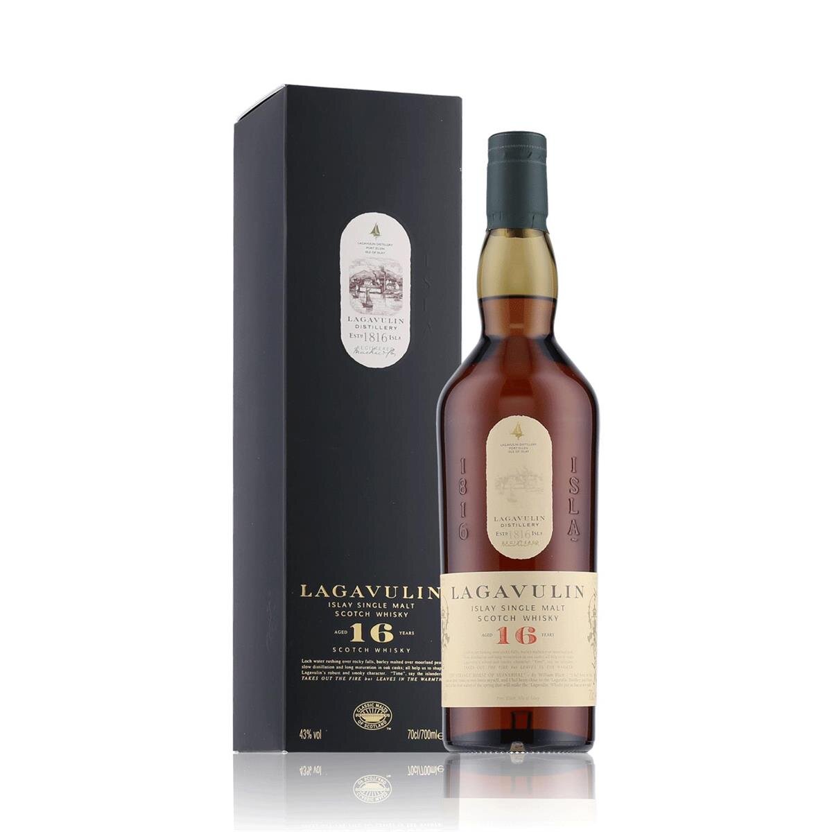 Lagavulin 16 Years Whisky € 43% Vol. 79,09 0,7l Geschenkbox, in