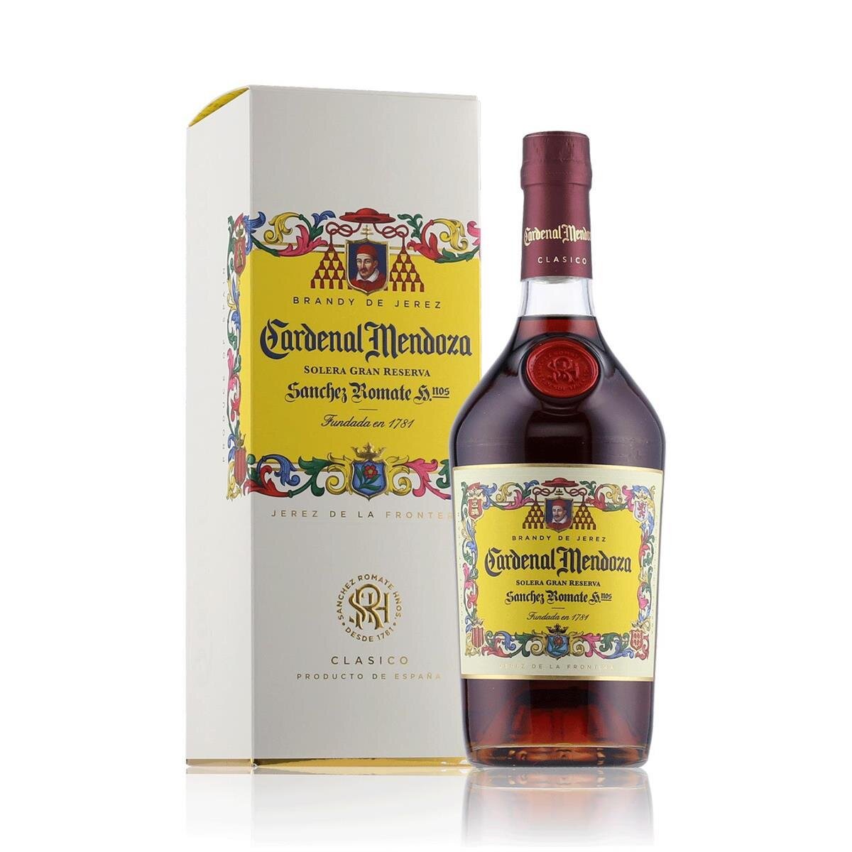 Cardenal Mendoza Solera Reserva Brandy Geschenk Gran Vol. 0,7l 40% in